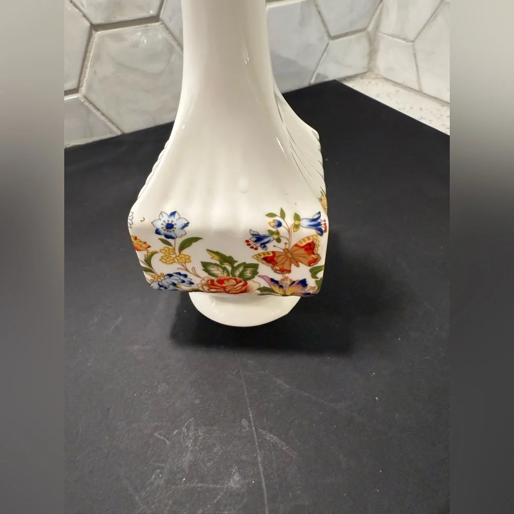 Aynsley Vintage Cottage Garden Floral Mini Bud Vase 70’s Fine Bone China England